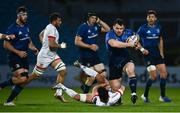 14 May 2021; Cian Healy of Leinster is tackled by Billy Burns of Ulster during the Guinness PRO14 Rainbow Cup match between Leinster and Ulster at the RDS Arena in Dublin. Photo by David Fitzgerald/Sportsfile