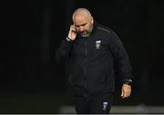 14 May 2021; UCD manager Andy Myler leaves the pitch after the drawn SSE Airtricity League First Division match between UCD and Cork City at UCD Bowl in Belfield, Dublin. Photo by Piaras Ó Mídheach/Sportsfile