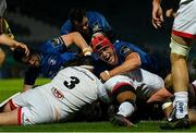 14 May 2021; Josh van der Flier of Leinster celebrates a try during the Guinness PRO14 Rainbow Cup match between Leinster and Ulster at the RDS Arena in Dublin. Photo by Ramsey Cardy/Sportsfile
