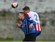 14 May 2021; Stephen Meaney of Athlone Town in action against Charlie Fleming of Treaty United during the SSE Airtricity League First Division match between Treaty United and Athlone Town at Markets Field in Limerick. Photo by Michael P Ryan/Sportsfile