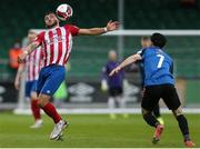 14 May 2021; Clyde O'Connell of Treaty United in action against Adam Wixted of Athlone Town during the SSE Airtricity League First Division match between Treaty United and Athlone Town at Markets Field in Limerick. Photo by Michael P Ryan/Sportsfile