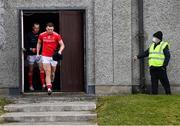 15 May 2021; Louth captain Sam Mulroy leads his side out prior to the Allianz Football League Division 4 North Round 1 match between Louth and Antrim at Geraldines Club in Haggardstown, Louth. Photo by Ramsey Cardy/Sportsfile