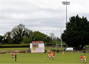 15 May 2021; Bevan Duffy and Ciaran Byrne of Louth compete for the throw-in with Conor Stewart and Mark Sweeney of Antrim during the Allianz Football League Division 4 North Round 1 match between Louth and Antrim at Geraldines Club in Haggardstown, Louth. Photo by Ramsey Cardy/Sportsfile