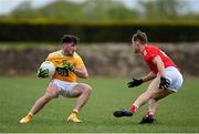 15 May 2021; Ryan Murray of Antrim in action against Anthony Williams of Louth during the Allianz Football League Division 4 North Round 1 match between Louth and Antrim at Geraldines Club in Haggardstown, Louth. Photo by Ramsey Cardy/Sportsfile