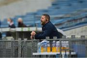 15 May 2021; Cork trainer Cian O'Neill issues instructions from the stand during the Allianz Football League Division 2 South Round 1 match between Cork and Kildare at Semple Stadium in Thurles, Tipperary. Photo by Daire Brennan/Sportsfile