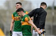 15 May 2021; Paudie Clifford and Seán O'Shea of Kerry celebrate with David Clifford after the Allianz Football League Division 1 South Round 1 match between Kerry and Galway at Austin Stack Park in Tralee, Kerry. Photo by Brendan Moran/Sportsfile