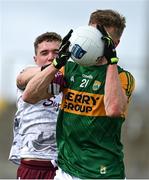 15 May 2021; Tommy Walsh of Kerry catches a mark ahead of Jack Glynn of Galway during the Allianz Football League Division 1 South Round 1 match between Kerry and Galway at Austin Stack Park in Tralee, Kerry. Photo by Brendan Moran/Sportsfile