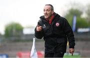 15 May 2021; Tyrone joint-manager Brian Dooher during the Allianz Football League Division 1 North Round 1 match between Tyrone and Donegal at Healy Park in Omagh, Tyrone. Photo by Stephen McCarthy/Sportsfile