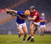 15 May 2021; Jake Morris of Tipperary in action against Mark Coleman of Cork during the Allianz Hurling League Division 1 Group A Round 2 match between Tipperary and Cork at Semple Stadium in Thurles, Tipperary. Photo by Ray McManus/Sportsfile
