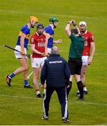 15 May 2021; Referee Johnny Murphy blows for a free which angers Cork manager Kieran Kingston during the Allianz Hurling League Division 1 Group A Round 2 match between Tipperary and Cork at Semple Stadium in Thurles, Tipperary. Photo by Daire Brennan/Sportsfile