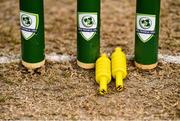 16 May 2021; A detailed view of the bails and stumps before the Cricket Ireland Inter-Provincial Cup 2021 match between Northern Knights and Leinster Lightning at North Down Cricket Club in Comber, Down. Photo by Sam Barnes/Sportsfile