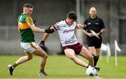 15 May 2021; Shane Walsh of Galway attempts to keep the ball in play despite the attentions of Jason Foley of Kerry during the Allianz Football League Division 1 South Round 1 match between Kerry and Galway at Austin Stack Park in Tralee, Kerry. Photo by Brendan Moran/Sportsfile