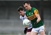 15 May 2021; Jack Barry of Kerry in action against Ronan Steede of Galway during the Allianz Football League Division 1 South Round 1 match between Kerry and Galway at Austin Stack Park in Tralee, Kerry. Photo by Brendan Moran/Sportsfile