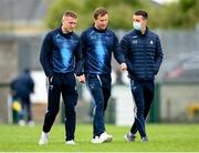 16 May 2021; Dublin players, from left, Paddy Small, Ciaran Kilkenny and Cormac Costello before the Allianz Football League Division 1 South Round 1 match between Roscommon and Dublin at Dr Hyde Park in Roscommon. Photo by Stephen McCarthy/Sportsfile