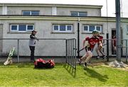 16 May 2021; Michael Hughes of Down makes his way out to the pitch before the Allianz Hurling League Division 2A Round 2 match between Down and Carlow at McKenna Park in Ballycran, Down. Photo by Eóin Noonan/Sportsfile
