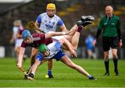 16 May 2021; Michael Kiely of Waterford in action against Tommy Doyle of Westmeath during the Allianz Hurling League Division 1 Group A Round 2 match between Waterford and Westmeath at Walsh Park in Waterford. Photo by Seb Daly/Sportsfile