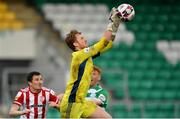 15 May 2021; Derry City goalkeeper Nathan Gartside during the SSE Airtricity League Premier Division match between Shamrock Rovers and Derry City at Tallaght Stadium in Dublin. Photo by Seb Daly/Sportsfile