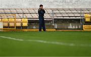 16 May 2021; Antrim manager Darren Gleeson looks on during the closing stages of the Allianz Hurling League Division 1 Group B Round 2 match between Kilkenny and Antrim at UPMC Nowlan Park in Kilkenny. Photo by Brendan Moran/Sportsfile