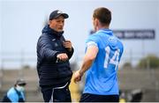 16 May 2021; Interim Dublin manager Mick Galvin and Con O'Callaghan during the Allianz Football League Division 1 South Round 1 match between Roscommon and Dublin at Dr Hyde Park in Roscommon. Photo by Stephen McCarthy/Sportsfile