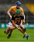 16 May 2021; Alan Murphy of Kilkenny in action against Damon McMullan of Antrim during the Allianz Hurling League Division 1 Group B Round 2 match between Kilkenny and Antrim at UPMC Nowlan Park in Kilkenny. Photo by Brendan Moran/Sportsfile