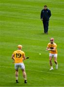 16 May 2021; Antrim manager Darren Gleeson watches his players warm up before the Allianz Hurling League Division 1 Group B Round 2 match between Kilkenny and Antrim at UPMC Nowlan Park in Kilkenny. Photo by Brendan Moran/Sportsfile