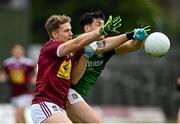 16 May 2021; Seamus Lavin of Meath in action against Luke Loughlin of Westmeath during the Allianz Football League Division 2 North Round 1 match between Meath and Westmeath at Páirc Tailteann in Navan, Meath. Photo by Ramsey Cardy/Sportsfile