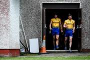 16 May 2021; Fergal Lennon, 3, and Niall Daly of Roscommon make their way from the dressing room to the pitch for the second half of the Allianz Football League Division 1 South Round 1 match between Roscommon and Dublin at Dr Hyde Park in Roscommon. Photo by Stephen McCarthy/Sportsfile