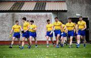 16 May 2021; Roscommon players make their way from the dressing room to the pitch for the second half of the Allianz Football League Division 1 South Round 1 match between Roscommon and Dublin at Dr Hyde Park in Roscommon. Photo by Stephen McCarthy/Sportsfile