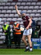16 May 2021; Joe Canning of Galway celebrates scoring a late point during the Allianz Hurling League Division 1 Group A Round 2 match between Galway and Limerick at Pearse Stadium in Galway. Photo by Piaras Ó Mídheach/Sportsfile