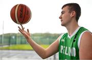 20 May 2021; Former Ireland U18 international and Waterford Vikings National League player Jay Kavanagh posed for a portrait at WIT Arena in Waterford, as Waterford IT is named as a Basketball Ireland Centre of Excellence. Photo by Brendan Moran/Sportsfile