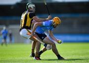 8 May 2021; Ronan Hayes of Dublin gets away from Paddy Deegan of Kilkenny during the Allianz Hurling League Division 1 Group B Round 1 match between Dublin and Kilkenny at Parnell Park in Dublin. Photo by Piaras Ó Mídheach/Sportsfile