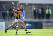 8 May 2021; Cillian Buckley of Kilkenny passes under pressure from Danny Sutcliffe of Dublin during the Allianz Hurling League Division 1 Group B Round 1 match between Dublin and Kilkenny at Parnell Park in Dublin. Photo by Piaras Ó Mídheach/Sportsfile