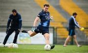 16 May 2021; Dublin goalkeeper Michael Shiel warms up before the Allianz Football League Division 1 South Round 1 match between Roscommon and Dublin at Dr Hyde Park in Roscommon. Photo by Stephen McCarthy/Sportsfile