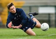 16 May 2021; Dublin goalkeeper David O'Hanlon warms up before the Allianz Football League Division 1 South Round 1 match between Roscommon and Dublin at Dr Hyde Park in Roscommon. Photo by Stephen McCarthy/Sportsfile