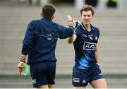 16 May 2021; Dublin goalkeepers Michael Shiel, right, and David O'Hanlon before the Allianz Football League Division 1 South Round 1 match between Roscommon and Dublin at Dr Hyde Park in Roscommon. Photo by Stephen McCarthy/Sportsfile