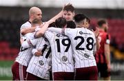 15 May 2021; Bohemian players celebrate their first goal, scored by Liam Burt, 11, during the SSE Airtricity League Premier Division match between Longford Town and Bohemians at Bishopsgate in Longford. Photo by Ben McShane/Sportsfile