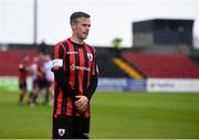 15 May 2021; Dylan Grimes of Longford Town during the SSE Airtricity League Premier Division match between Longford Town and Bohemians at Bishopsgate in Longford. Photo by Ben McShane/Sportsfile