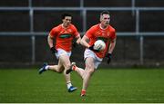 16 May 2021; Ciaron O'Hanlon, right, and James Morgan of Armagh during the Allianz Football League Division 1 North Round 1 match between Monaghan and Armagh at Brewster Park in Enniskillen, Fermanagh. Photo by David Fitzgerald/Sportsfile