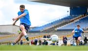 16 May 2021; Cormac Costello of Dublin shoots to score his side's first goal, a penalty, during the Allianz Football League Division 1 South Round 1 match between Roscommon and Dublin at Dr Hyde Park in Roscommon. Photo by Stephen McCarthy/Sportsfile