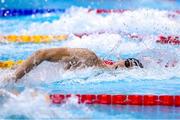 19 May 2021; Jack McMillan of Ireland competes in the preliminary race of the men's 4 x 200m freestyle event during day 10 of the LEN European Aquatics Championships at the Duna Arena in Budapest, Hungary. Photo by Marcel ter Bals/Sportsfile