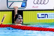19 May 2021; Mona McSharry of Ireland following the final of the women's 100m breaststroke event during day 10 of the LEN European Aquatics Championships at the Duna Arena in Budapest, Hungary. Photo by Marcel ter Bals/Sportsfile