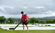 21 May 2021; Ground staff work on the pitch before the Cricket Ireland InterProvincial Cup 2021 match between North West Warriors and Northern Knights at Bready Cricket Club in Magheramason, Tyrone. Photo by Sam Barnes/Sportsfile