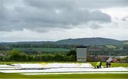 21 May 2021; Ground staff work on the pitch before the Cricket Ireland InterProvincial Cup 2021 match between North West Warriors and Northern Knights at Bready Cricket Club in Magheramason, Tyrone. Photo by Sam Barnes/Sportsfile