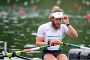 21 May 2021; Gary O'Donovan of Ireland before his heat of the Lightweight Men's Single Sculls during day one of the FISA World Cup Rowing II at Lake Gottersee in Lucerne, Switzerland. Photo by Roberto Bregani/Sportsfile
