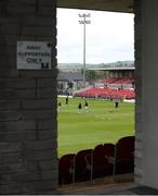 21 May 2021; Galway United players during the warm up ahead of the SSE Airtricity League First Division match between Cork City and Galway United at Turners Cross in Cork. Photo by Michael P Ryan/Sportsfile