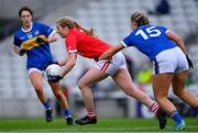 21 May 2021; Róisín Phelan of Cork its tackled by Áine Delaney of Tipperary during the Lidl Ladies Football National League Division 1B Round 1 match between Cork and Tipperary at Páirc Uí Chaoimh in Cork. Photo by Piaras Ó Mídheach/Sportsfile