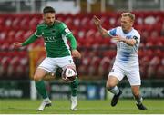 21 May 2021; Dylan McGlade of Cork City in action against Conor McCormack of Galway United during the SSE Airtricity League First Division match between Cork City and Galway United at Turners Cross in Cork. Photo by Michael P Ryan/Sportsfile