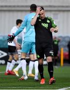 21 May 2021; Aaron Greene of Shamrock Rovers reacts after a missed opportunity during the SSE Airtricity League Premier Division match between Dundalk and Shamrock Rovers at Oriel Park in Dundalk, Louth. Photo by Ben McShane/Sportsfile
