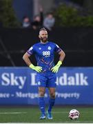 21 May 2021; Shamrock Rovers goalkeeper Alan Mannus reacts at the final whistle of the SSE Airtricity League Premier Division match between Dundalk and Shamrock Rovers at Oriel Park in Dundalk, Louth. Photo by Ben McShane/Sportsfile