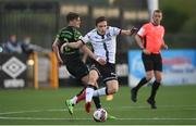 21 May 2021; Raivis Jurkovskis of Dundalk in action against Sean Gannon of Shamrock Rovers during the SSE Airtricity League Premier Division match between Dundalk and Shamrock Rovers at Oriel Park in Dundalk, Louth. Photo by Stephen McCarthy/Sportsfile
